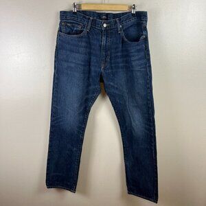 Polo Ralph Lauren Hampton Relaxed Straight Jeans Size 36x31 Blue Dark Wash Denim